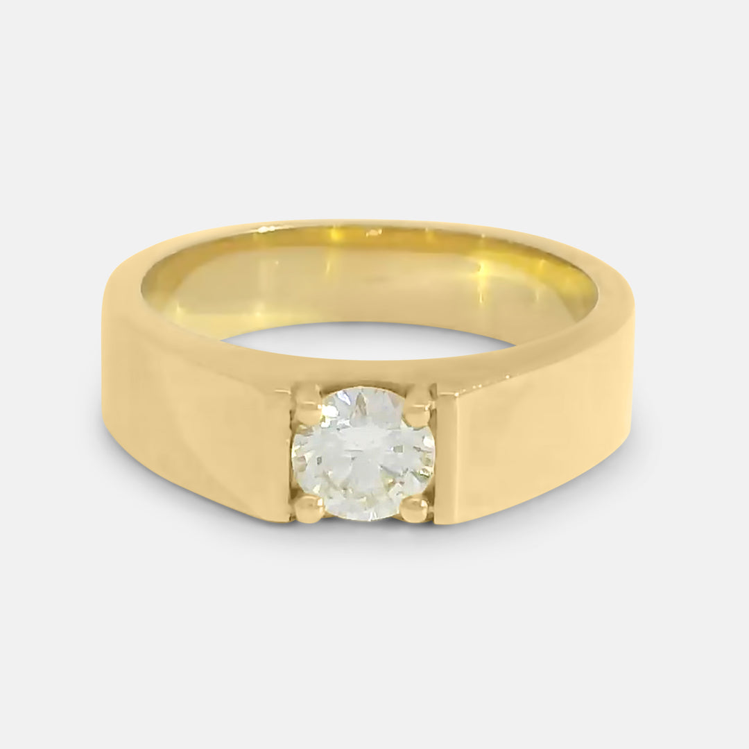 Cigar Signet Band w/ Diamond