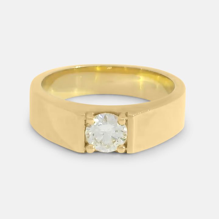 Cigar Signet Band w/ Diamond