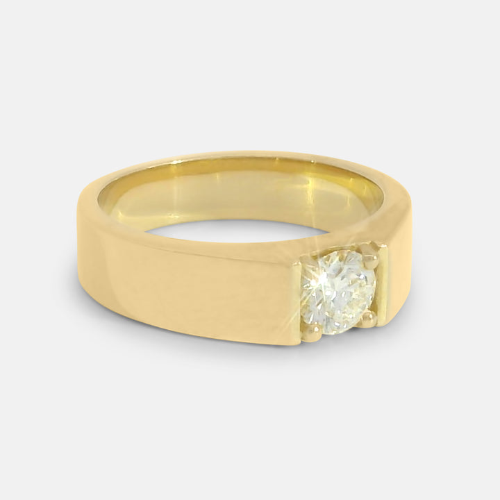 Cigar Signet Band w/ Diamond