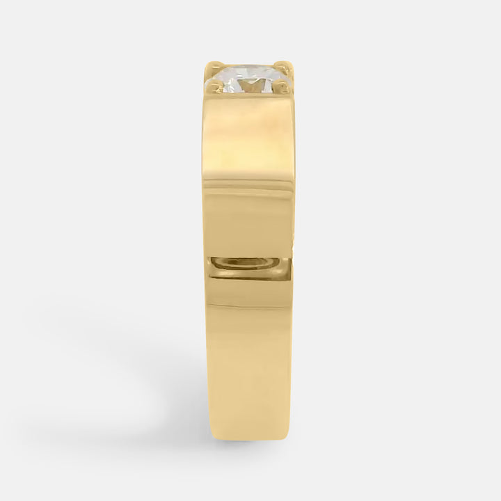 Cigar Signet Band w/ Diamond