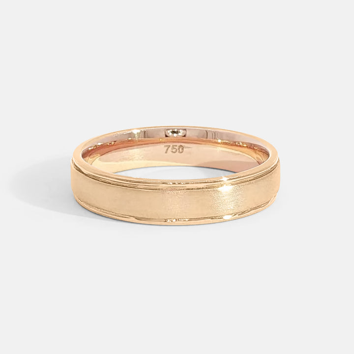 Brushed Channel Wedding Band