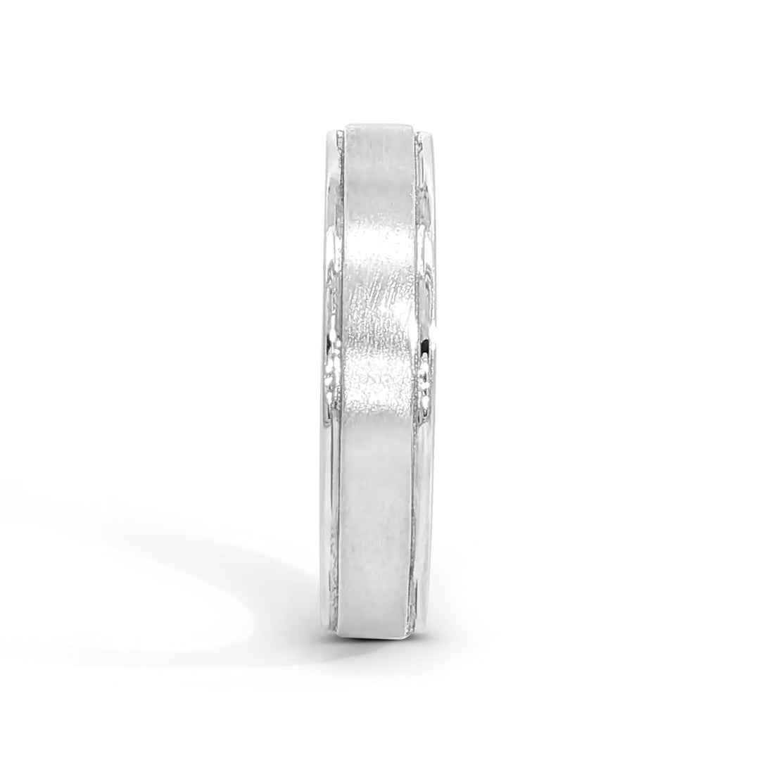 Brushed Channel Wedding Band