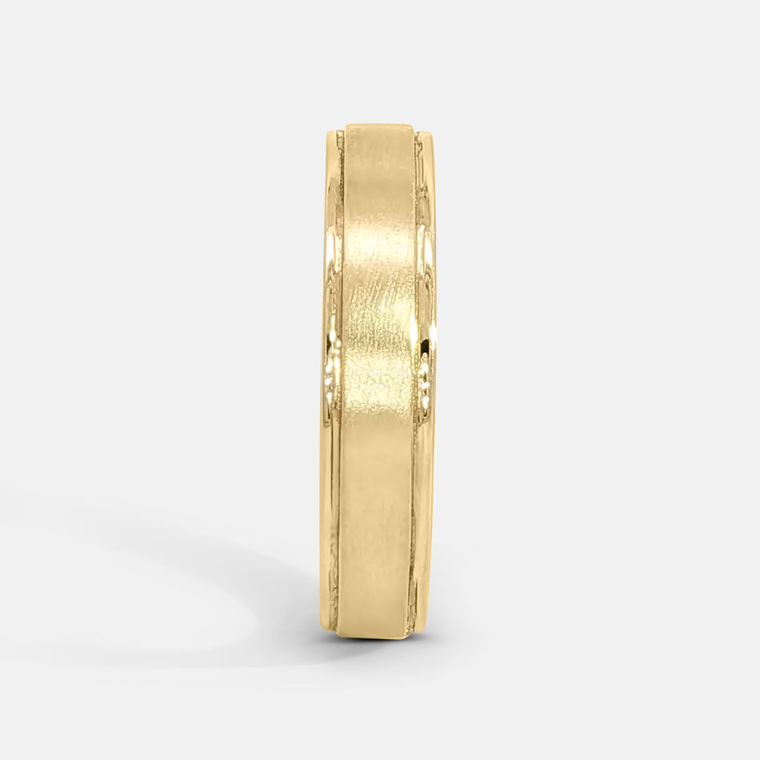Brushed Channel Wedding Band