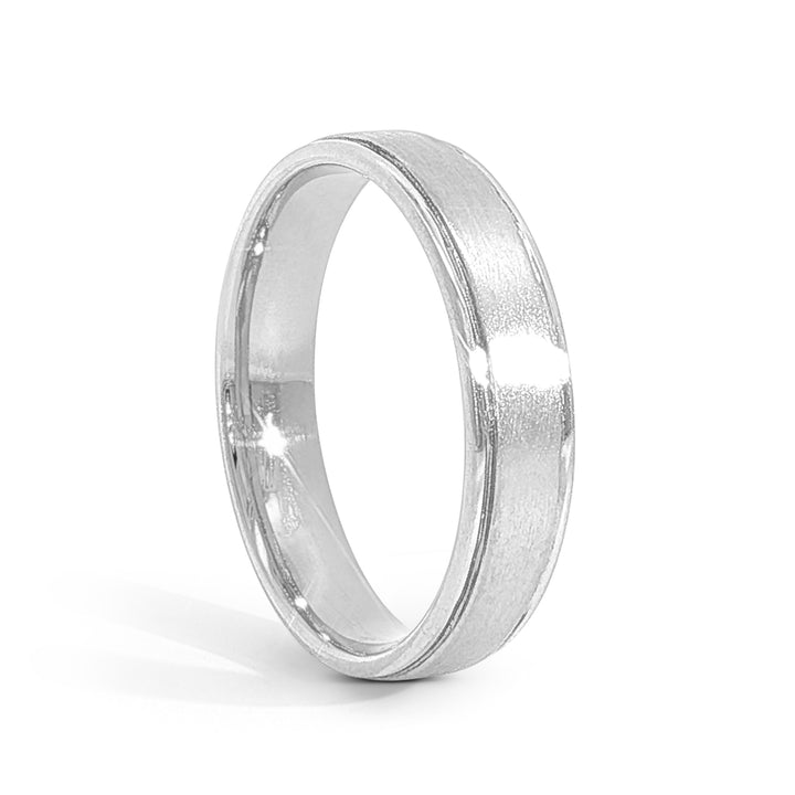 Brushed Channel Wedding Band
