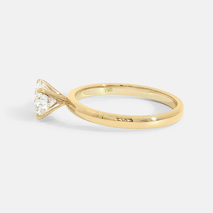 Peace Round Brilliant Cut Engagement Ring