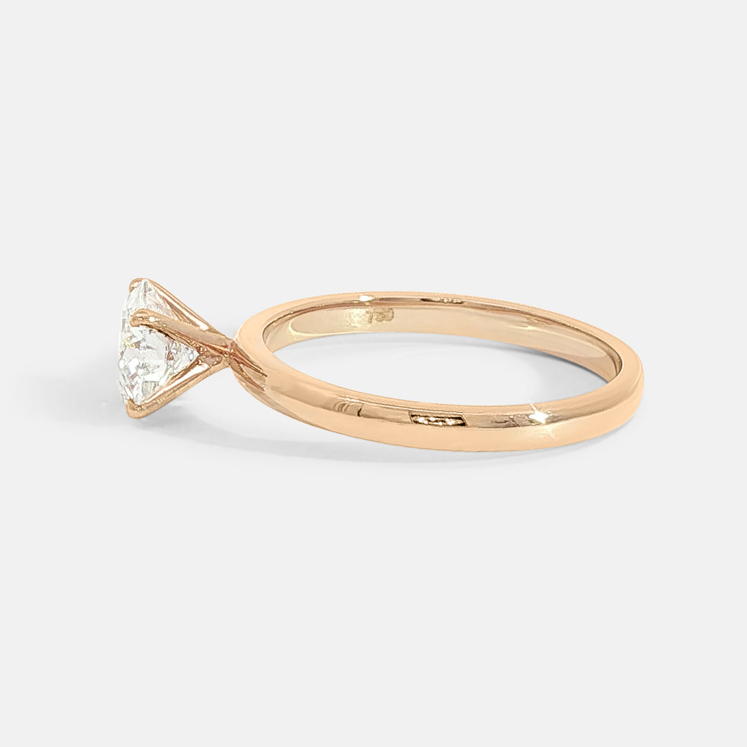 Peace Round Brilliant Cut Engagement Ring