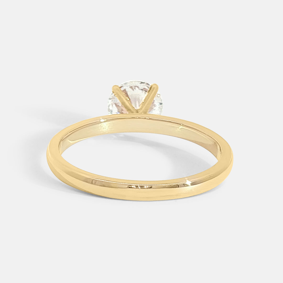 Peace Round Brilliant Cut Engagement Ring