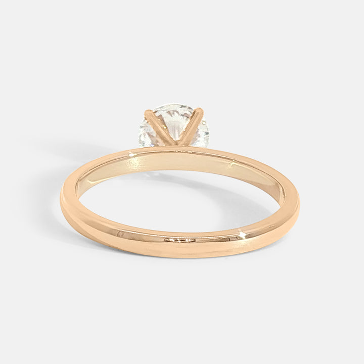 Peace Round Brilliant Cut Engagement Ring