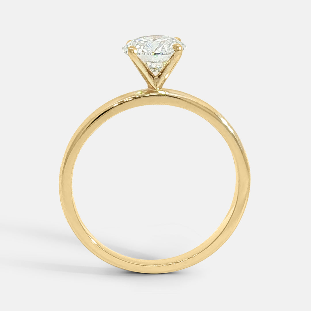 Peace Round Brilliant Cut Engagement Ring