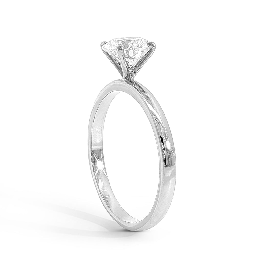 Peace Round Brilliant Cut Engagement Ring