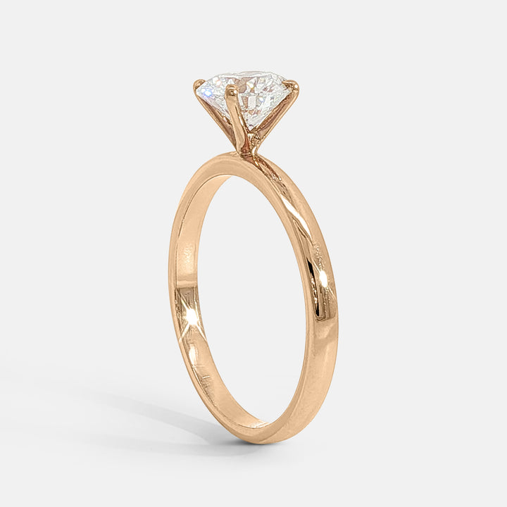 Peace Round Brilliant Cut Engagement Ring