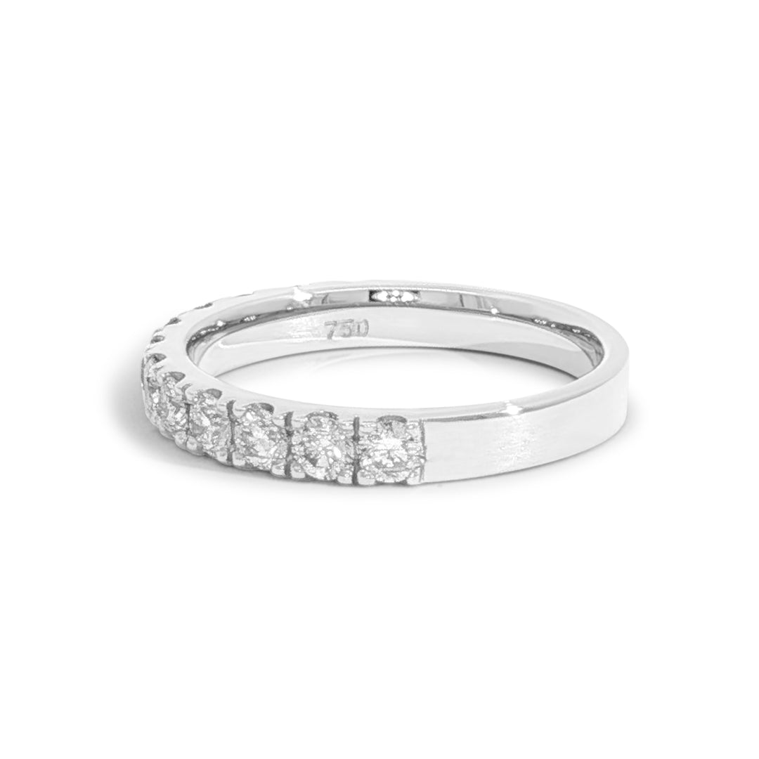 Half Pavé Diamond Ring