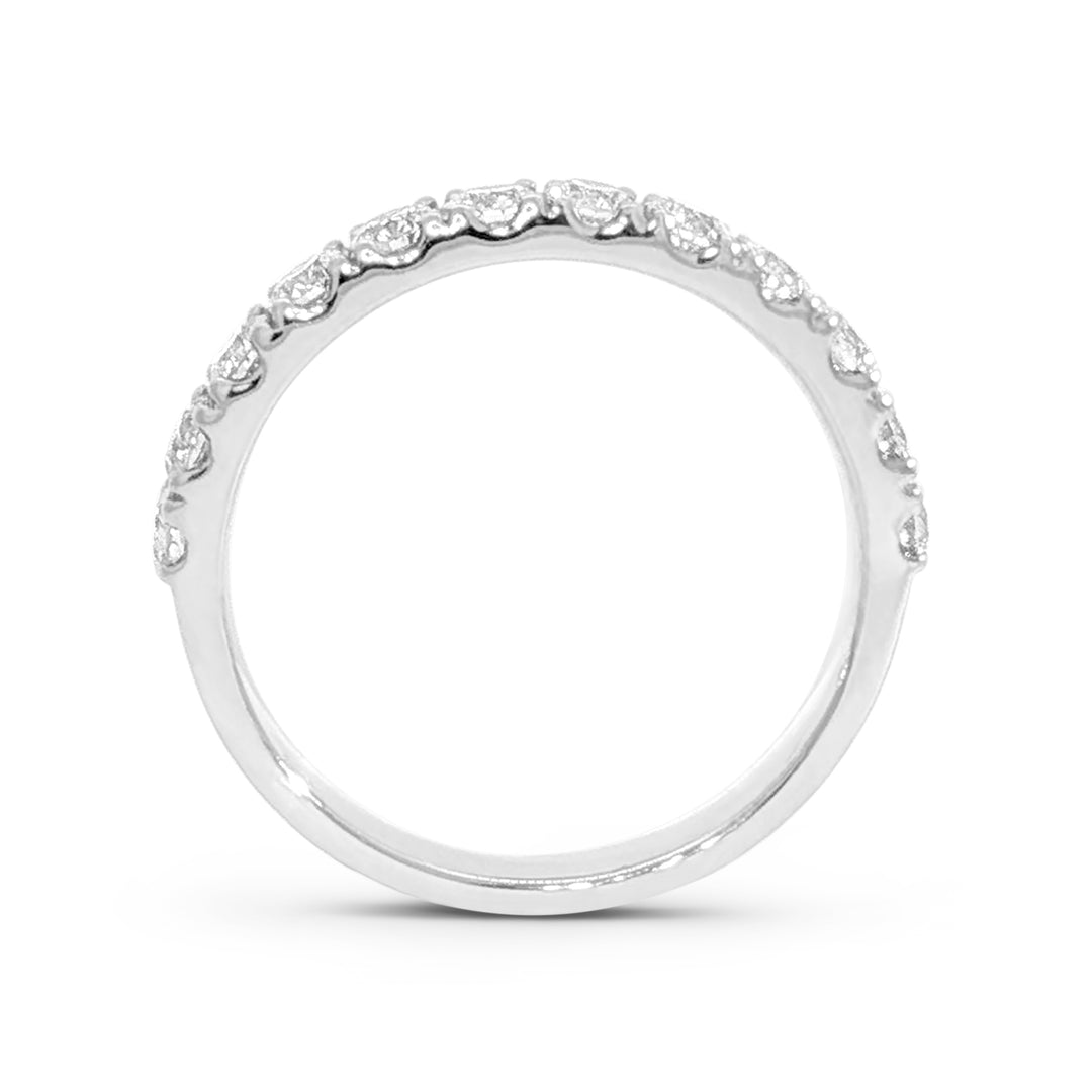 Half Pavé Diamond Ring