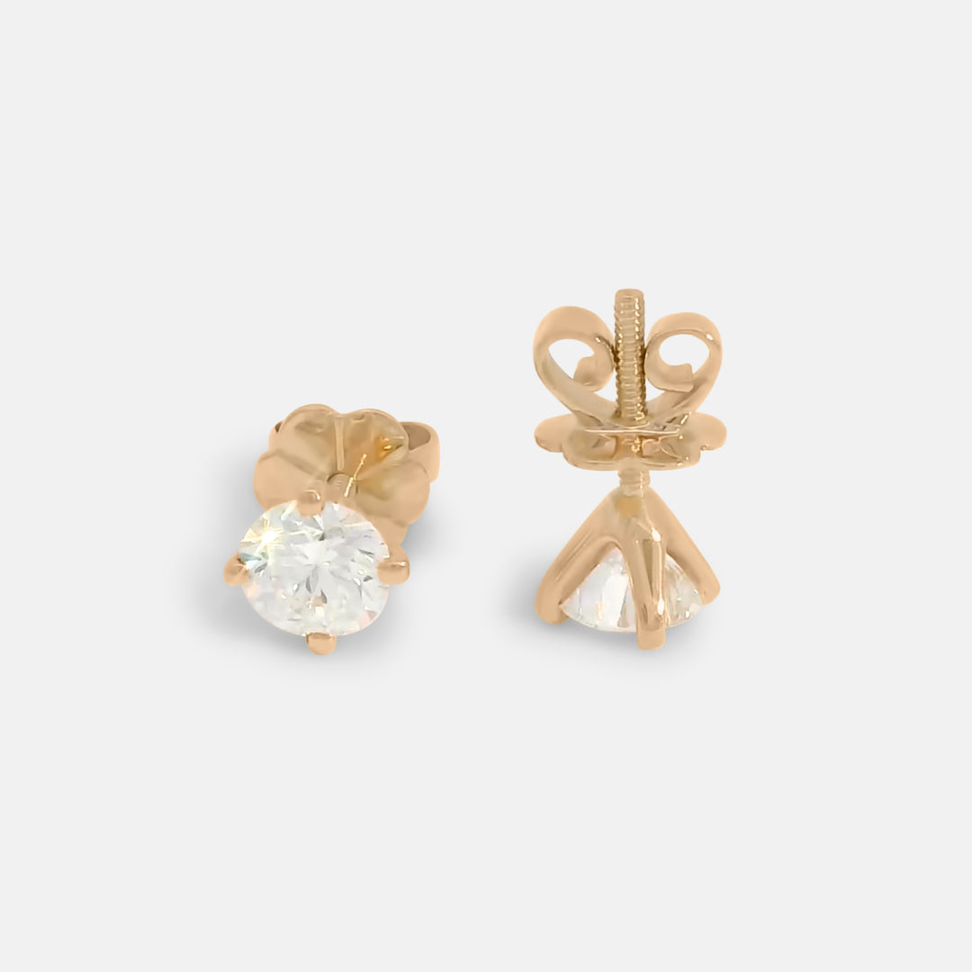 Screw Back Stud Earrings (1tcw)