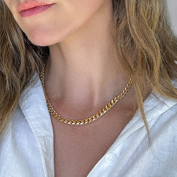 Flat Curb Chain Necklace