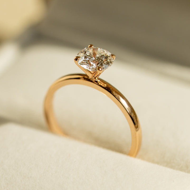 Peace Round Brilliant Cut Engagement Ring