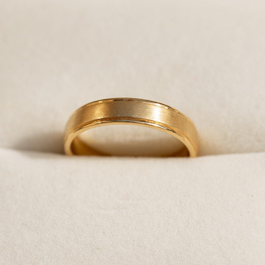 Brushed Channel Wedding Band