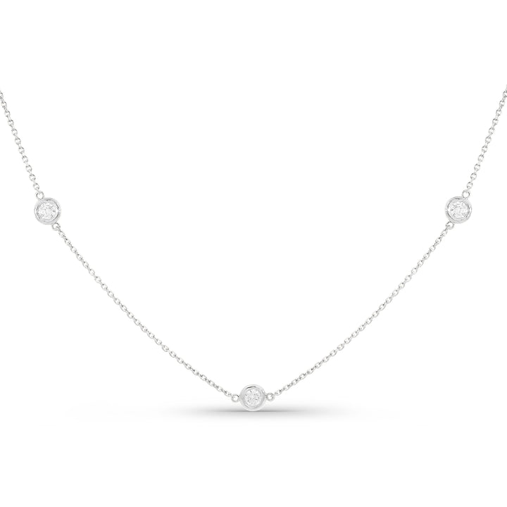 7 Diamond Bezel Necklace
