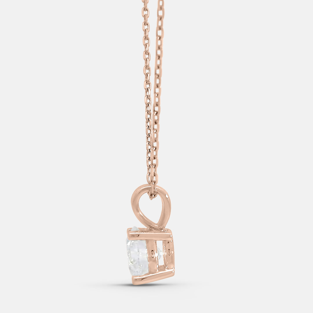 Brilliant/Round Solitaire Pendant w/ Chain (1tcw)