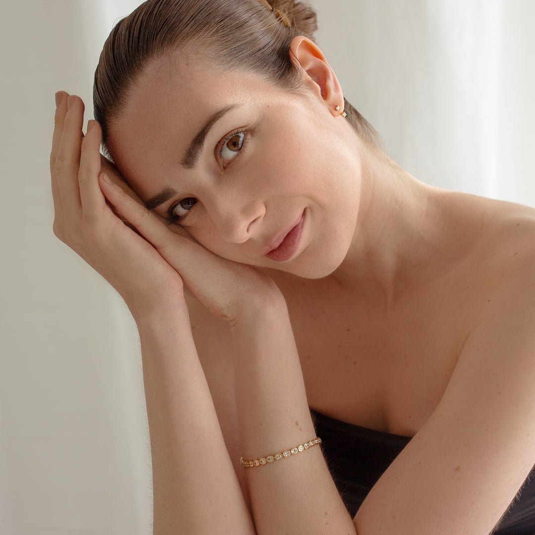 Oval Bezel Tennis Bracelet