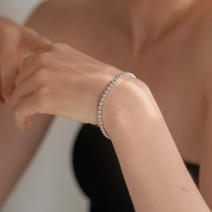 Brilliant Round Bezel Tennis Bracelet