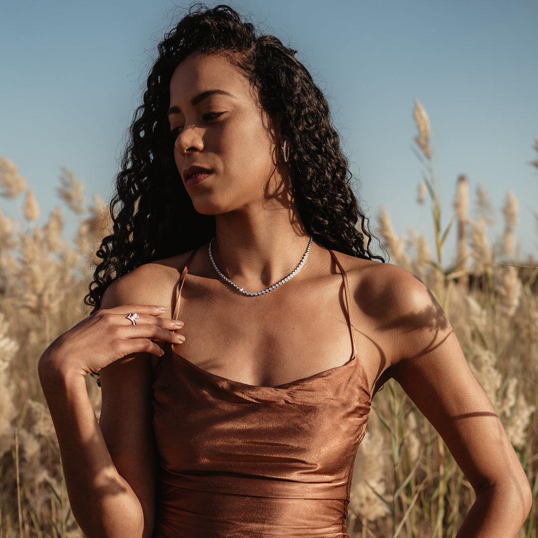 Hexagonal Tennis Necklace (1.9tcw)