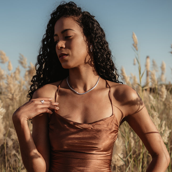 Hexagonal Tennis Necklace (1.9tcw)