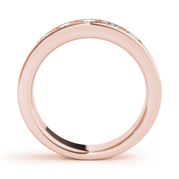 Rose Gold 1/4 CT Diamond Wedding Band