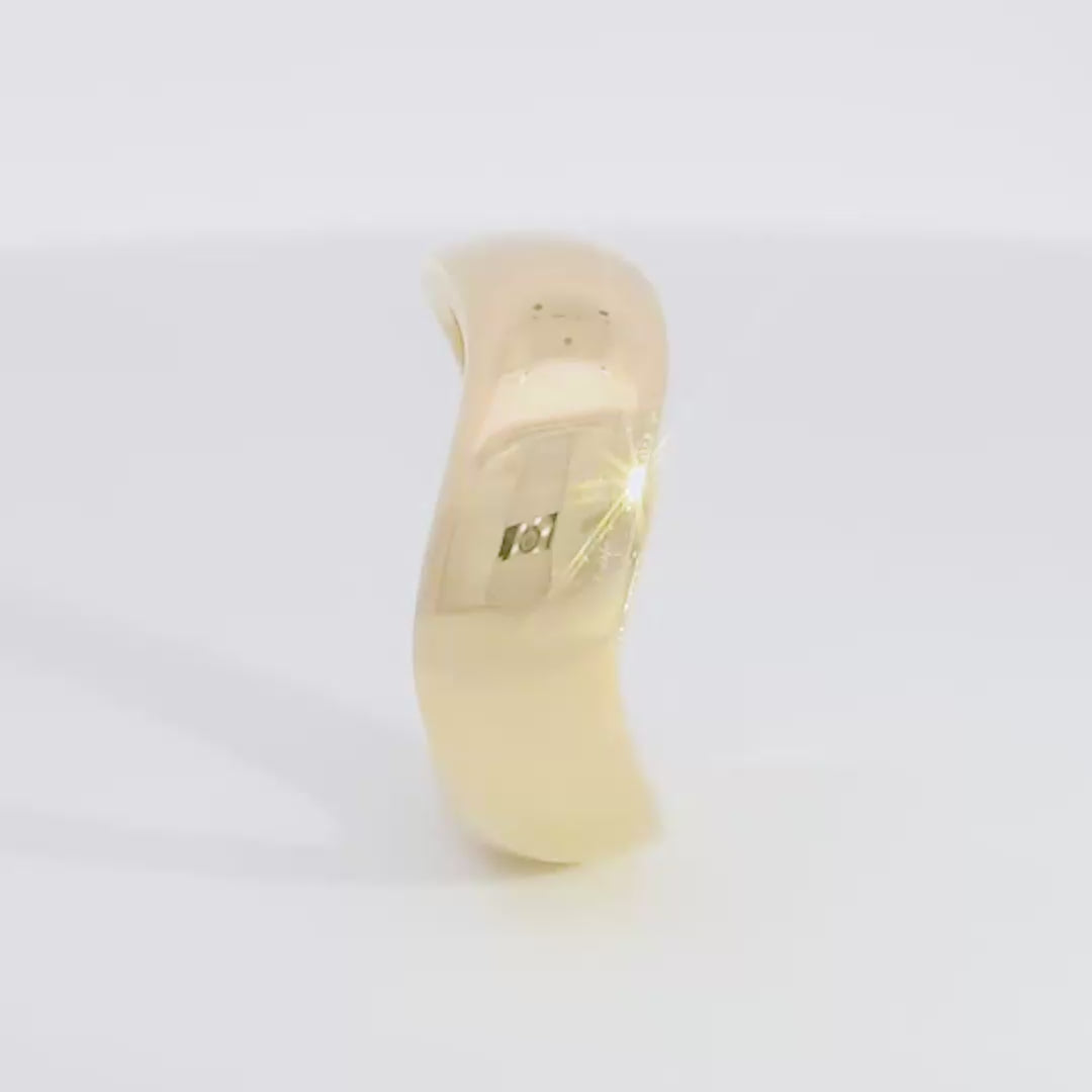 Wide Curved Polished Band