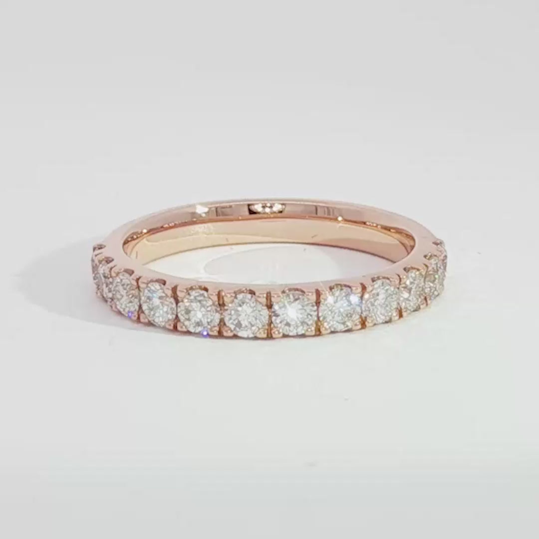 Half Pavé Diamond Ring