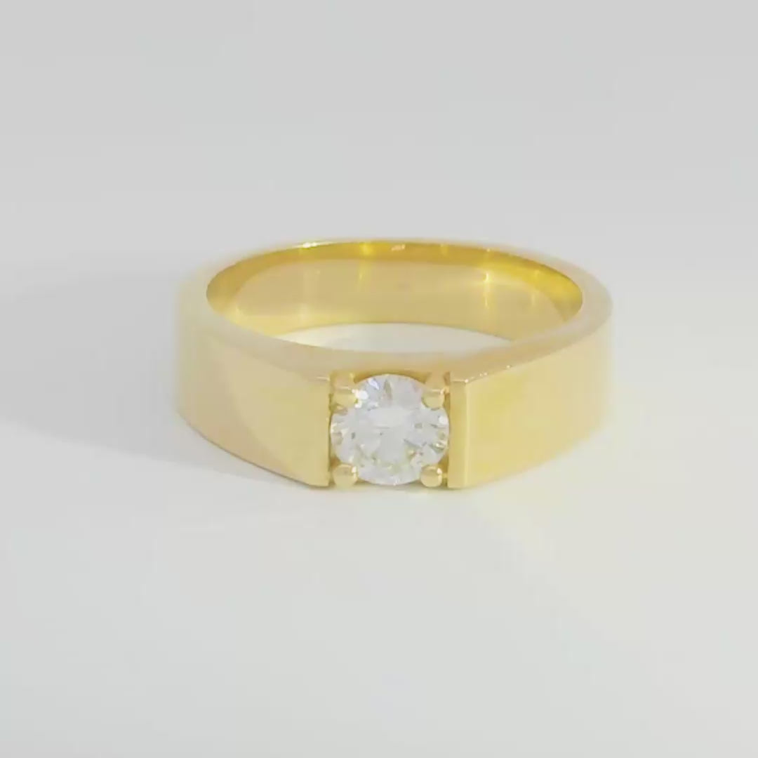 Cigar Signet Band w/ Diamond
