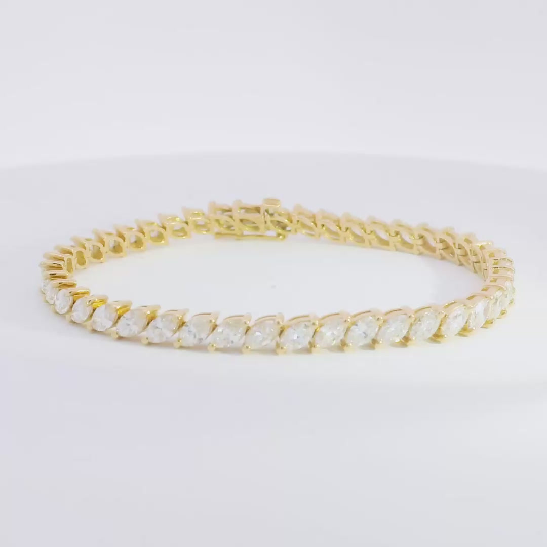 Marquise Tilted Tennis Bracelet
