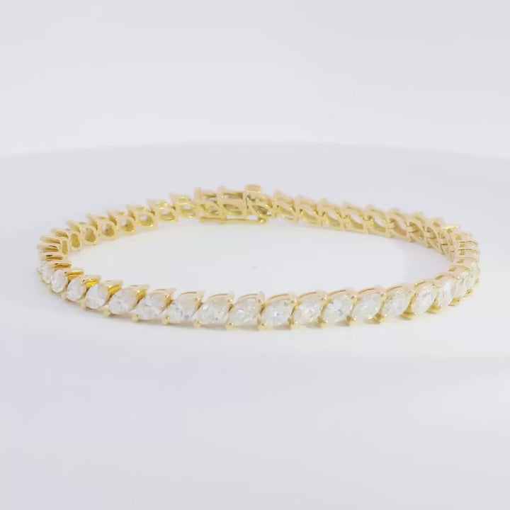 Marquise Tilted Tennis Bracelet