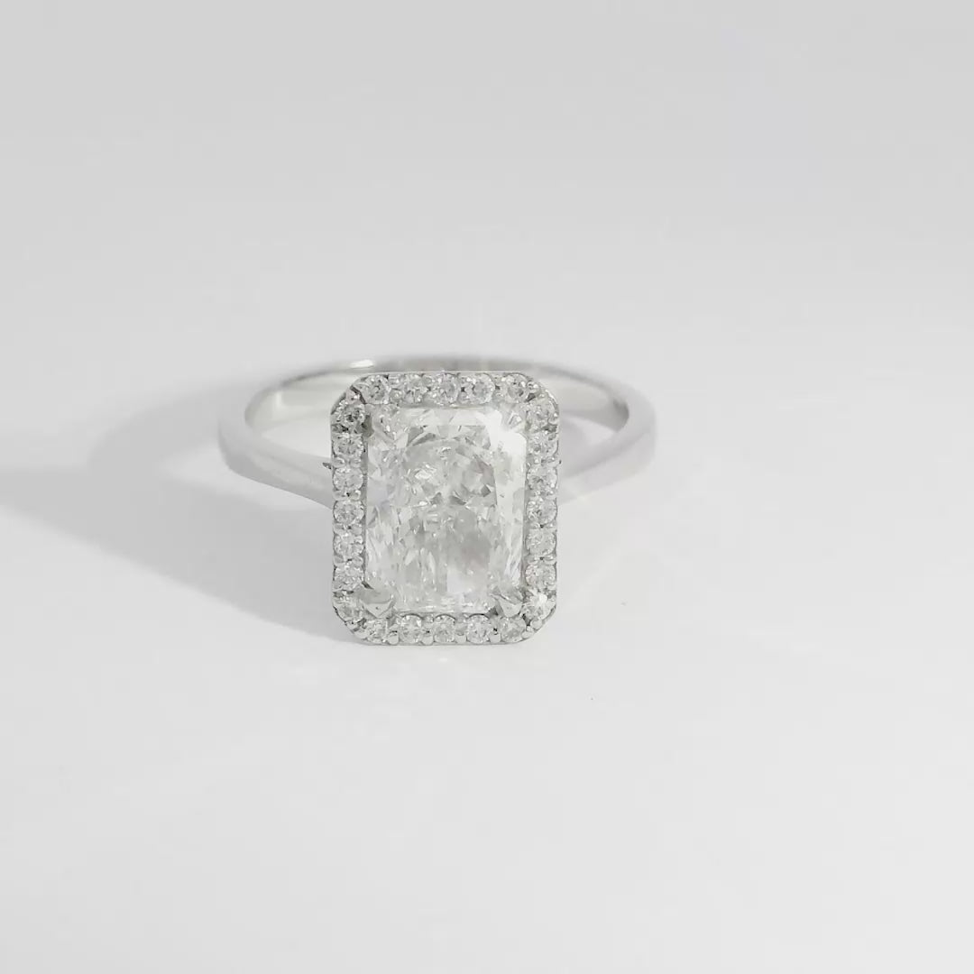 Chloe Radiant Cut w/ Halo Engagement Ring