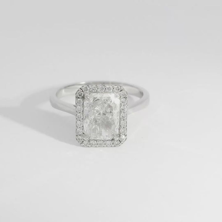 Chloe Radiant Cut w/ Halo Engagement Ring