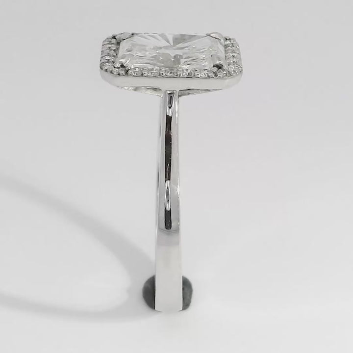 Chloe Radiant Cut w/ Halo Engagement Ring