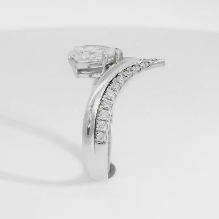 Anna Pear Wishbone Engagement Ring