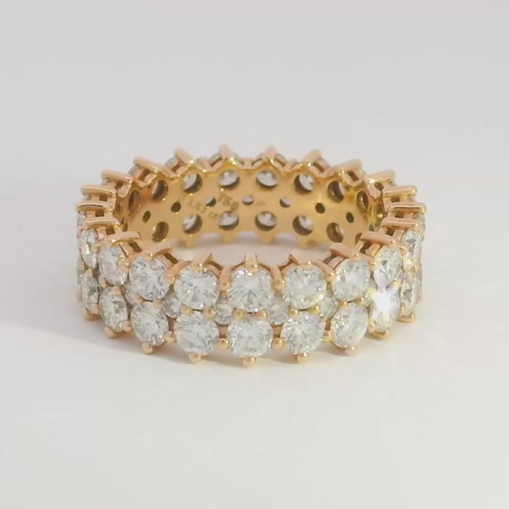 Three Rows Diamond Ring