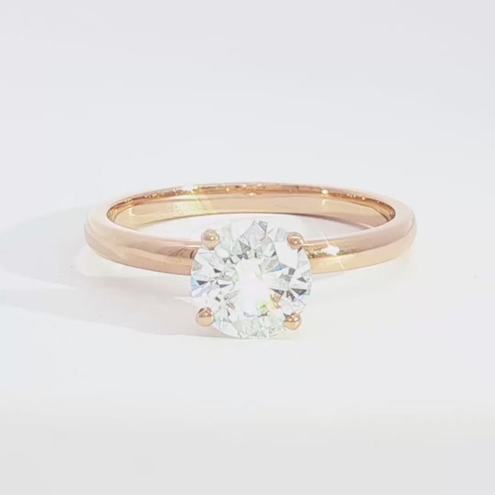 Peace Round Brilliant Cut Engagement Ring