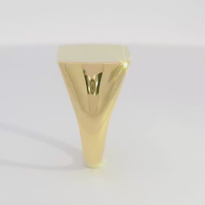 Polished Flat Rectangle Signet Ring