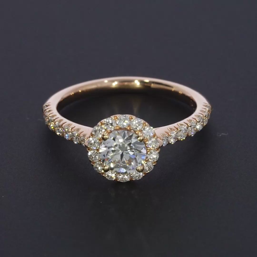 Elizabeth Round w/ Halo Engagement Ring