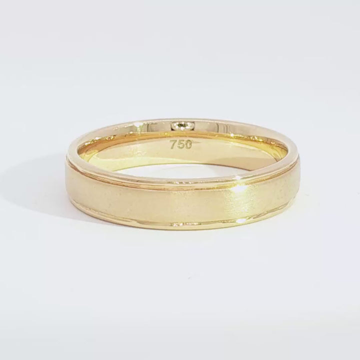 Brushed Channel Wedding Band