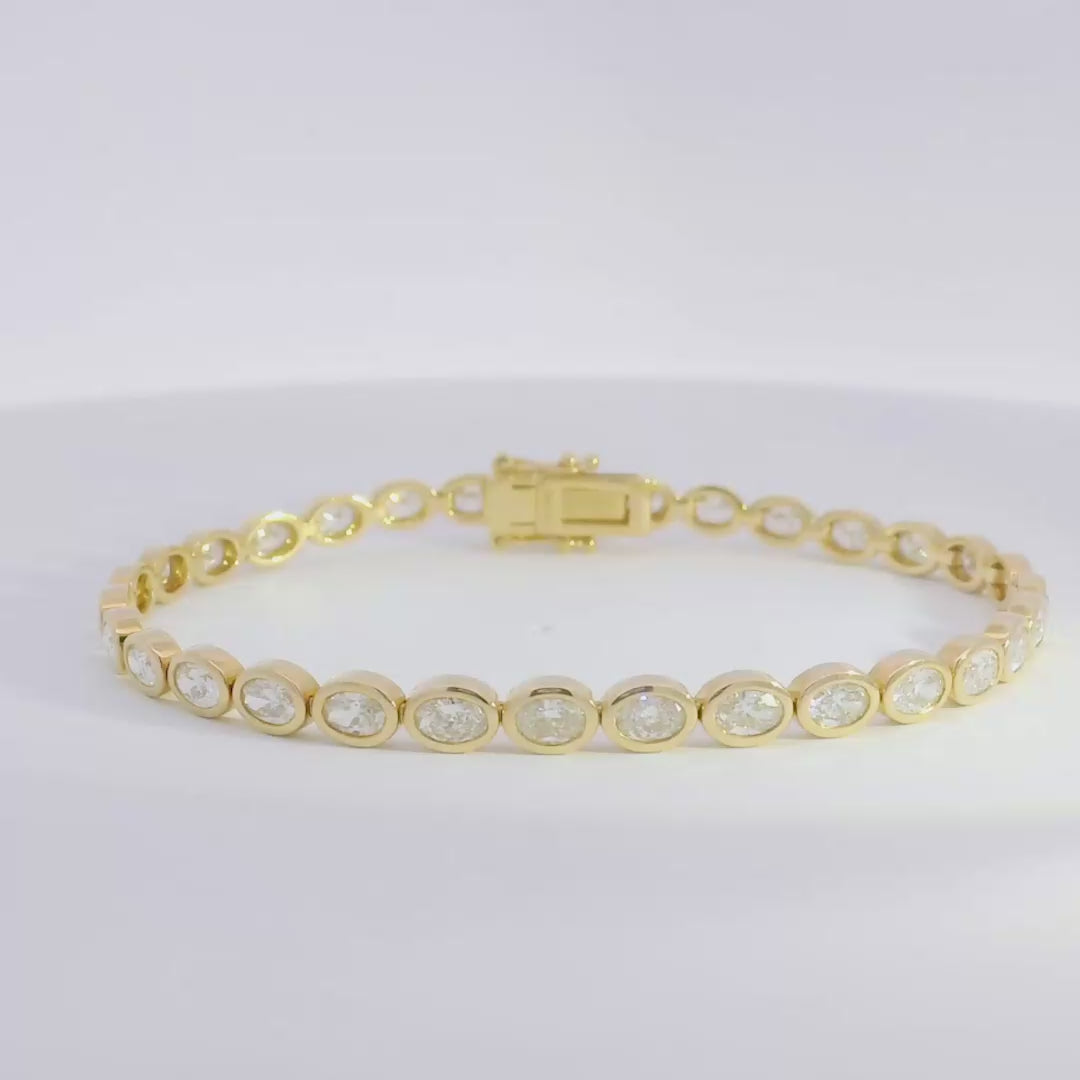 Oval Bezel Tennis Bracelet