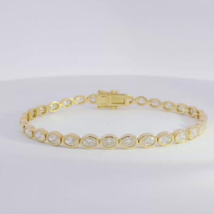 Oval Bezel Tennis Bracelet