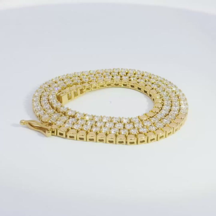 Classic Tennis Necklace w/ 3/4 Diamonds (6.7tcw)