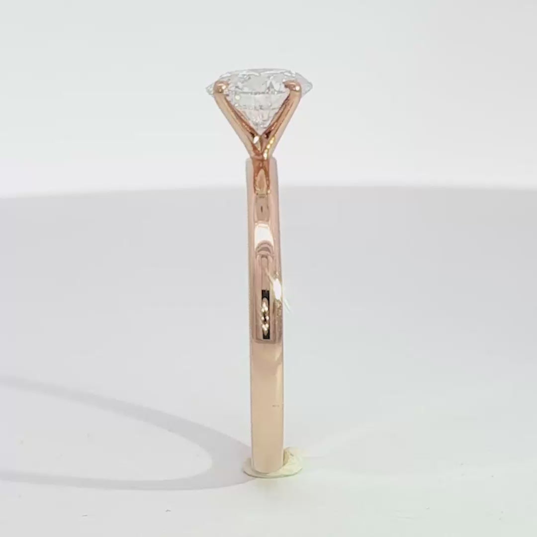 Peace Round Brilliant Cut Engagement Ring