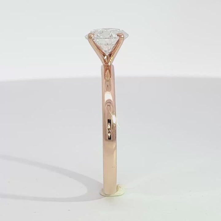 Peace Round Brilliant Cut Engagement Ring