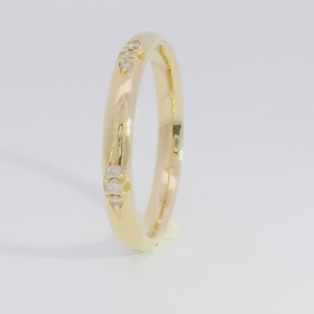 Diamond Cluster Rounded Band