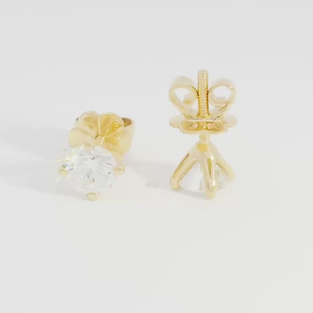 Screw Back Stud Earrings (1tcw)