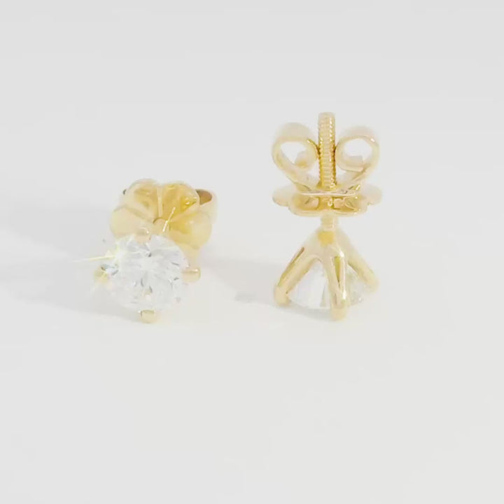 Screw Back Stud Earrings (1tcw)